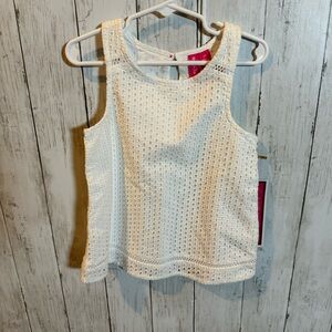 NWT Lilly Pulitzer 4 toddler white eyelet sleeveless top